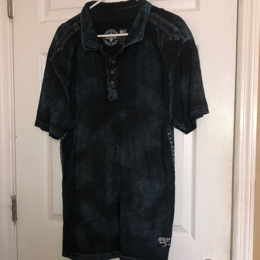Affliction polo style shirt